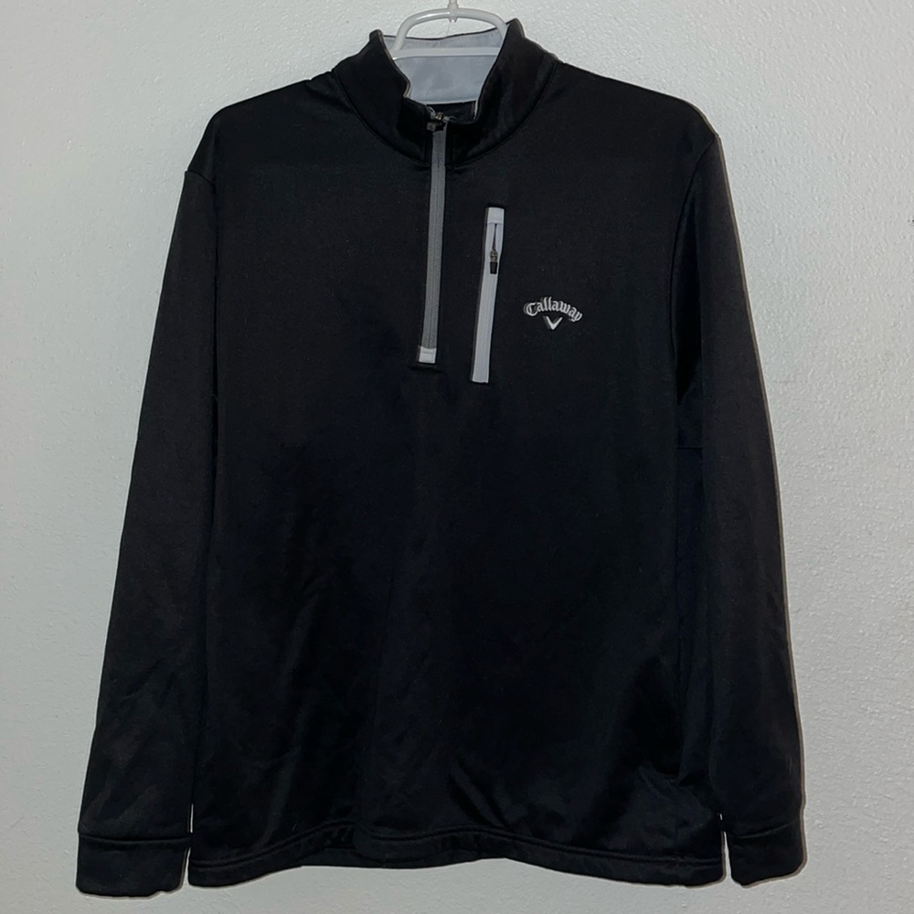 Callaway black collared zip up jacket